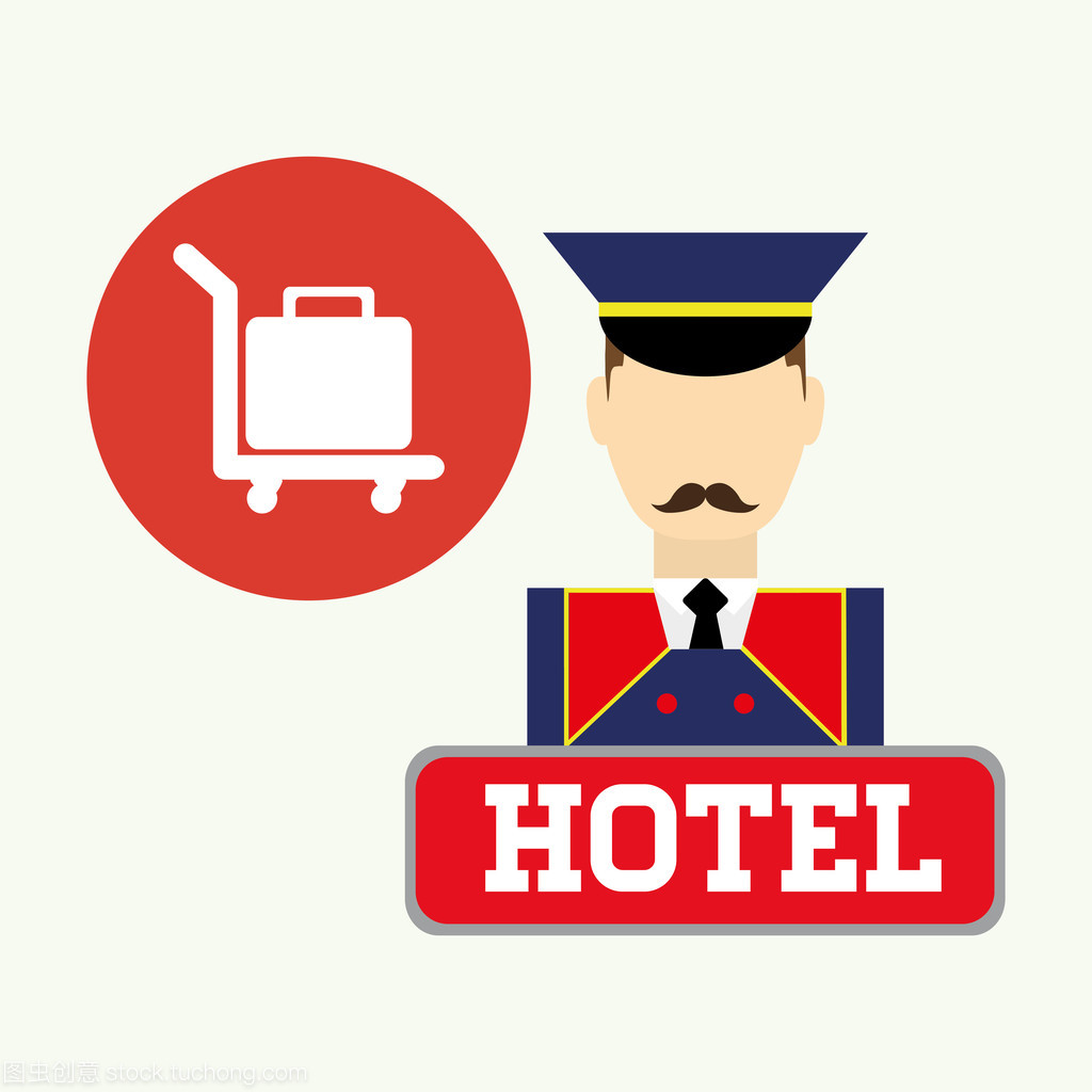 酒店设计。服务图标。旅游概念